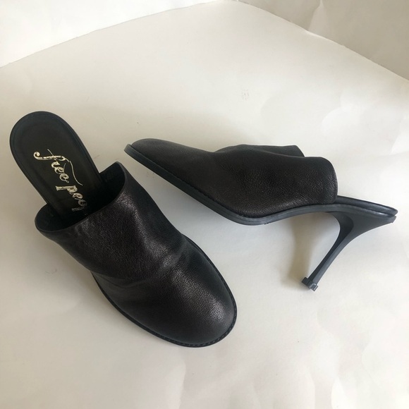Free People Women’s Leila Stiletto Heeled Slouch Leather Mule Size 39/9 - Picture 10 of 13